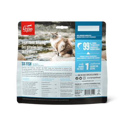 Orijen Freeze-Dried Cat Treats Six Fish - 35g - Cat Food - Orijen - PetMax Canada