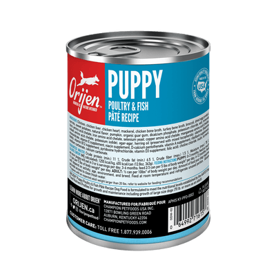 Orijen Wet Dog Puppy Poultry + Fish Pate Recipe - 363g - Canned Dog Food - Orijen - PetMax Canada