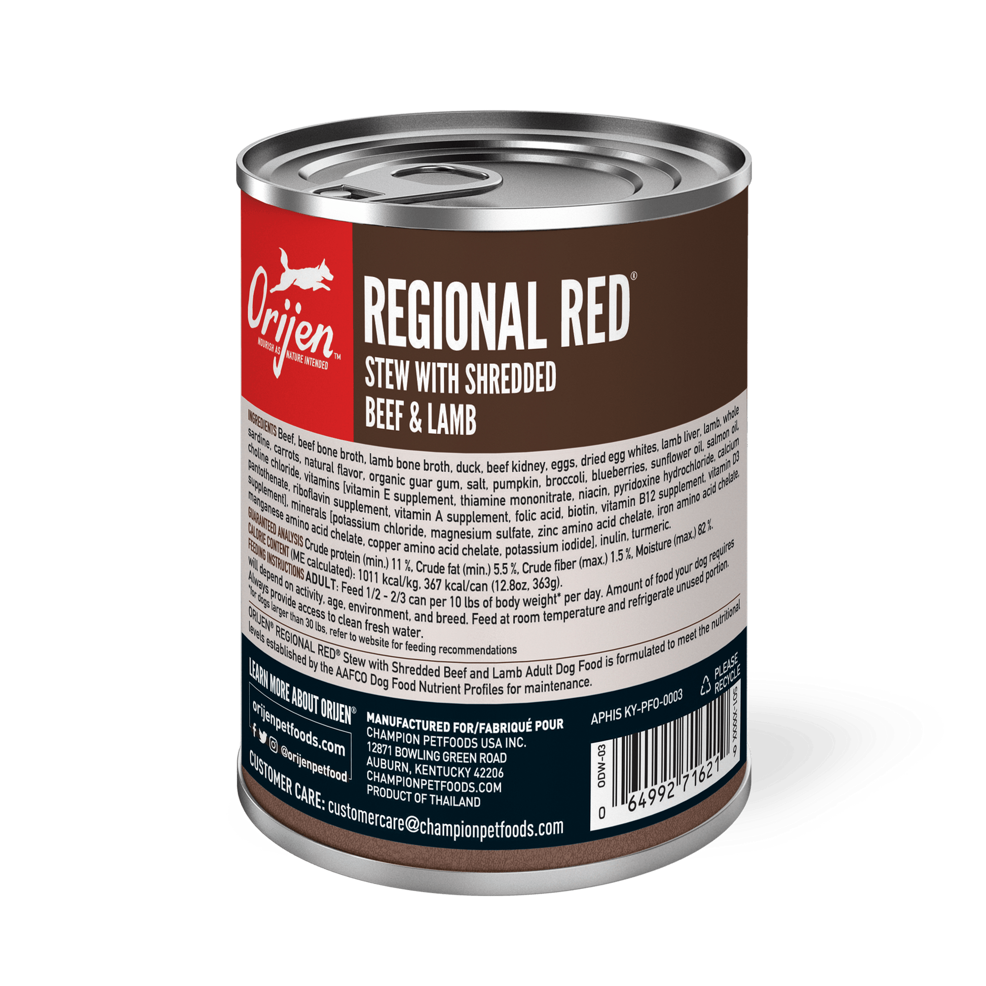 Orijen Wet Dog Regional Red Stew Recipe  Canned Dog Food  | PetMax Canada