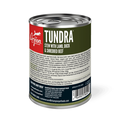 Orijen Wet Dog Tundra Stew Recipe - 363g - Canned Dog Food - Orijen - PetMax Canada
