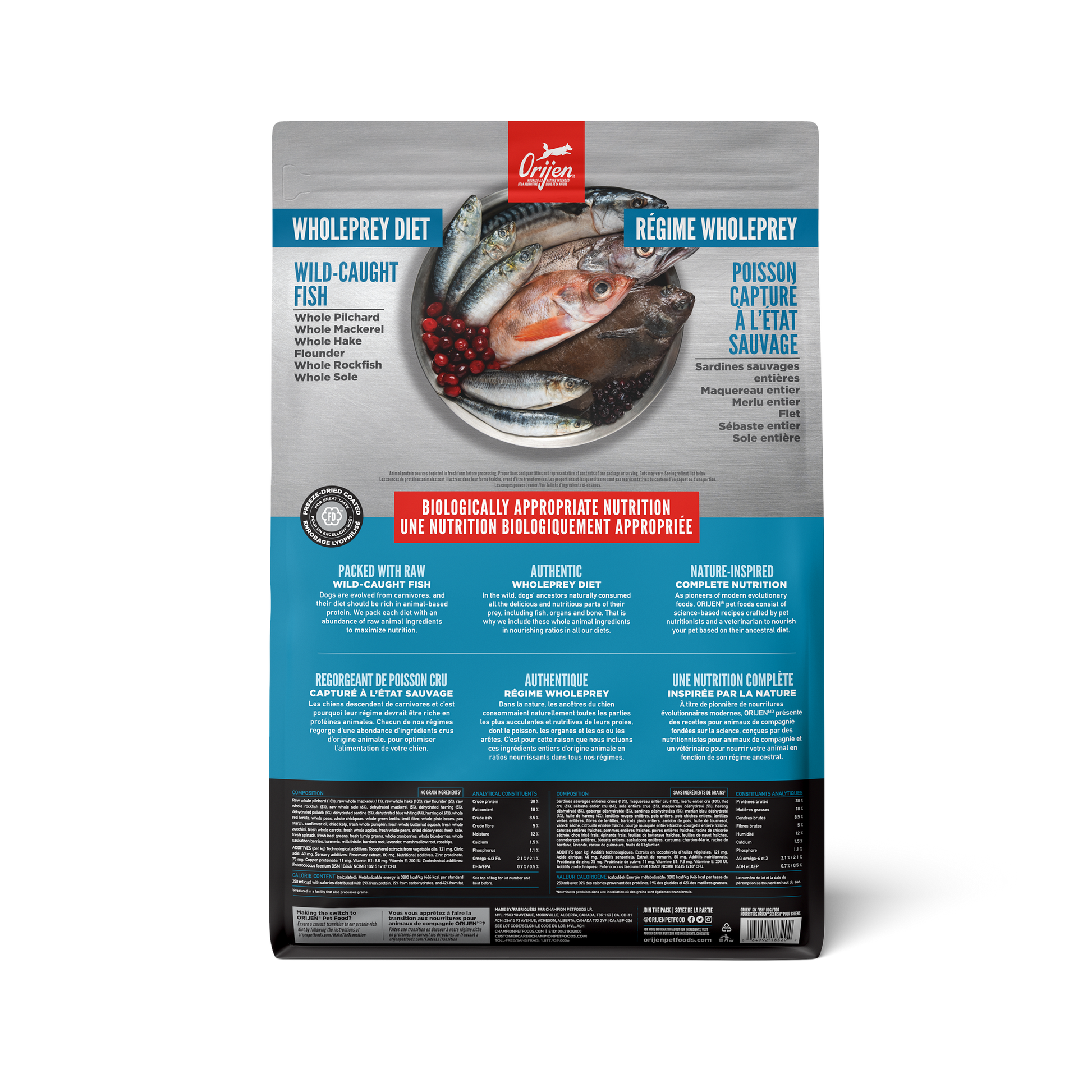 Orijen Six Fish Dry Dog Food Recipe  Dog Food  | PetMax Canada