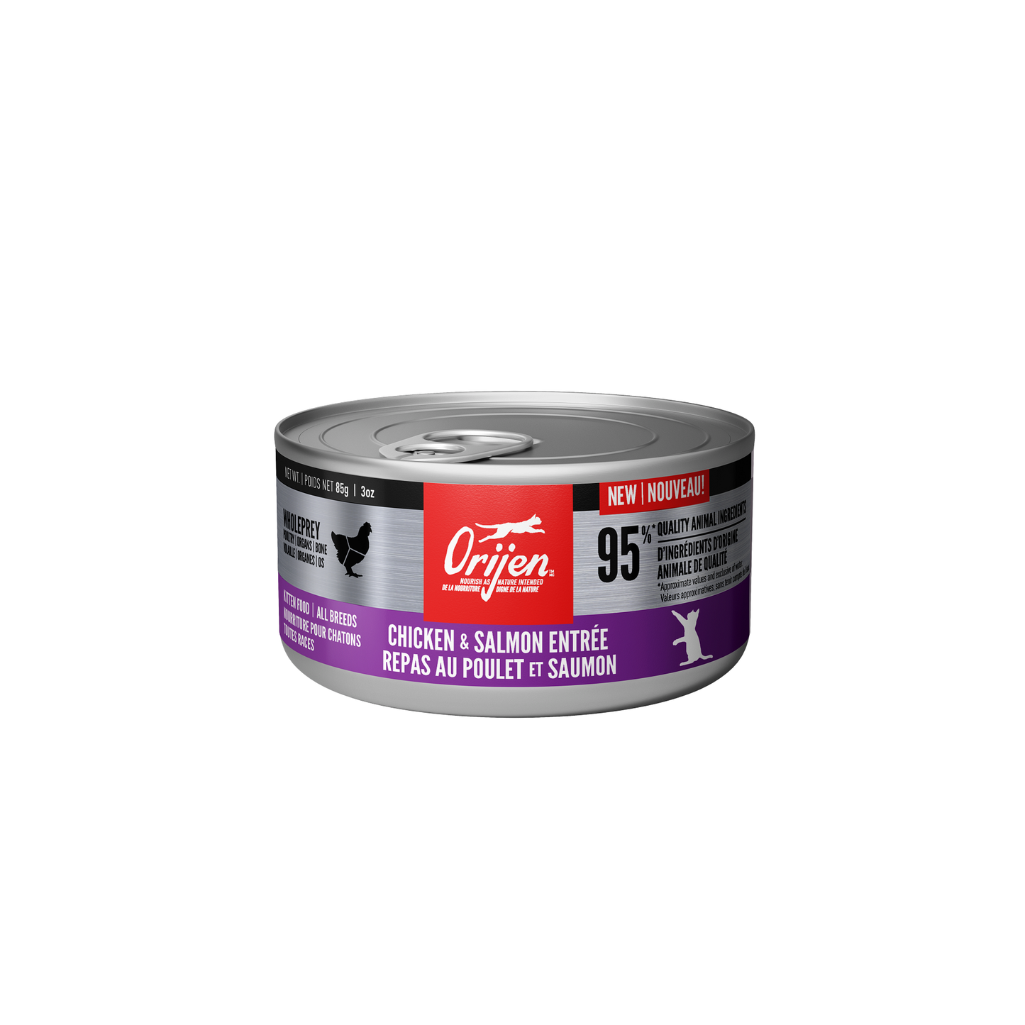 Orijen Wet Cat Chicken + Salmon Entrée - Kitten Recipe  Canned Cat Food  | PetMax Canada