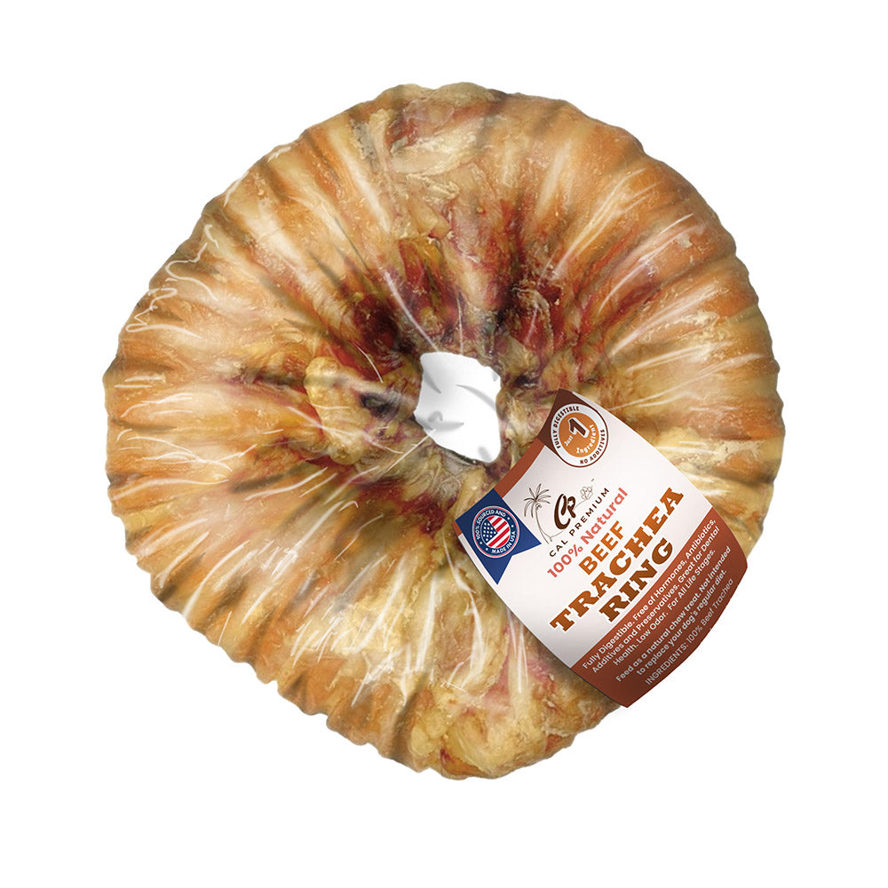 Cal Premium Beef Trachea Ring Dog Chew - Dog Chews - Cal Premium - PetMax Canada