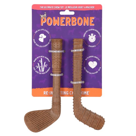 Powerbone Mini Golf Club & Hockey Stick Nylon & Bamboo Dog Chew