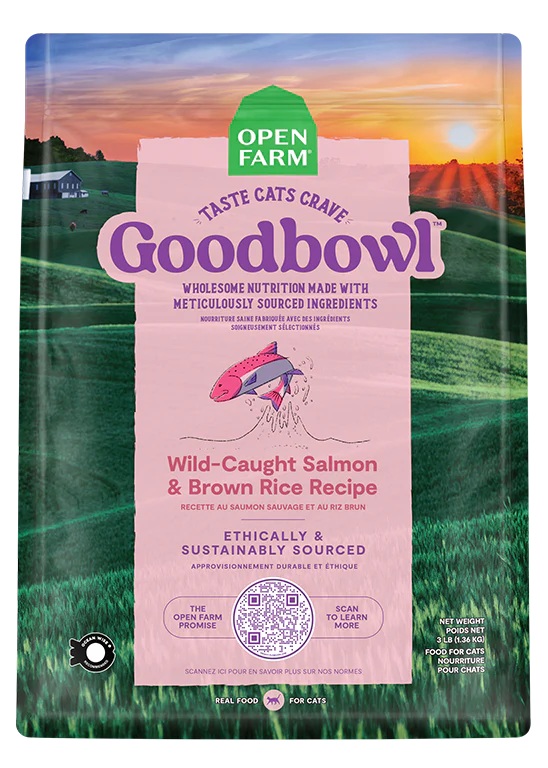 Open Farm GoodBowl Wild-Caught Salmon & Brown Rice Recipe for Cats  Cat Food  | PetMax Canada