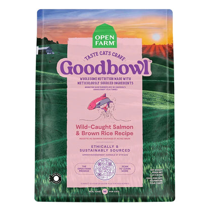 Open Farm GoodBowl Wild-Caught Salmon & Brown Rice Recipe for Cats - 1.36 Kg - Cat Food - Open Farm - PetMax Canada