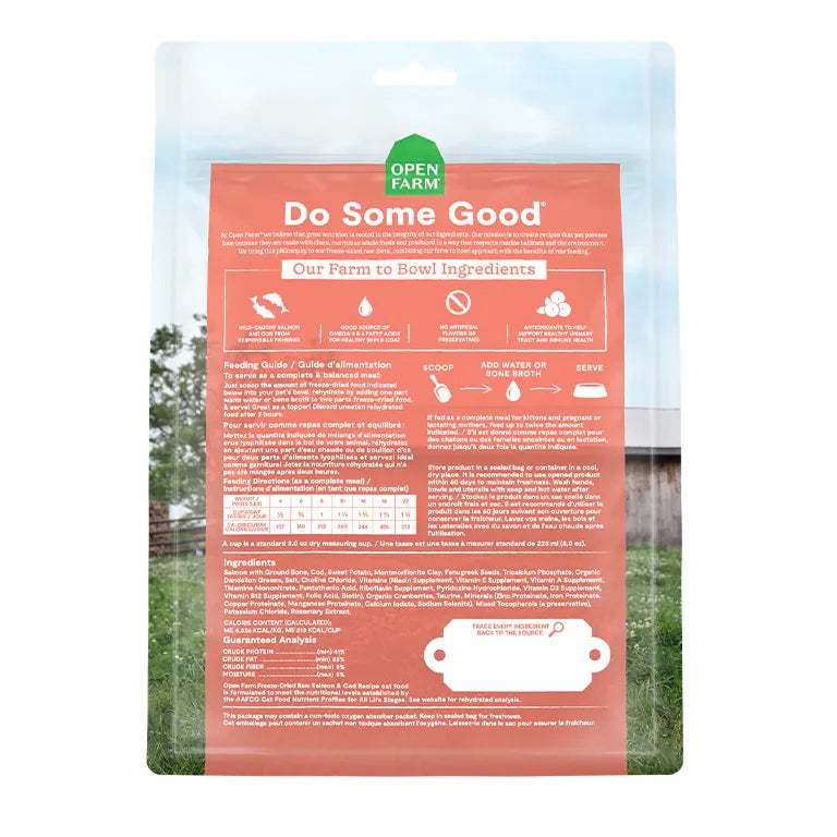 Open Farm Cat Freeze Dried Raw Salmon & Cod