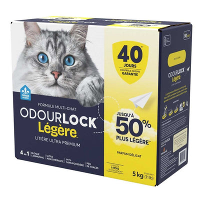 Odourlock Légère Lightweight Ultra Premium Multi-Cat Clumping Litter - 5 kg Carton - Cat Litter - Odourlock - PetMax Canada