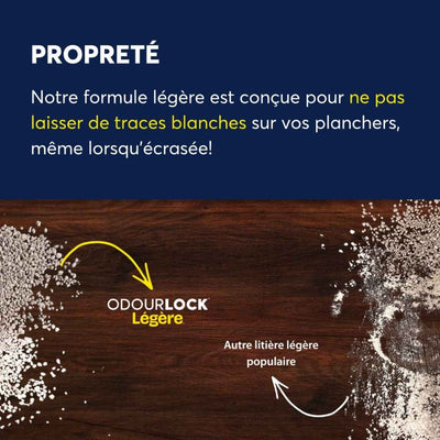 Odourlock Légère Lightweight Multi-Cat Clumping Litter - Low Tracking Comparison - Odourlock - PetMax Canada