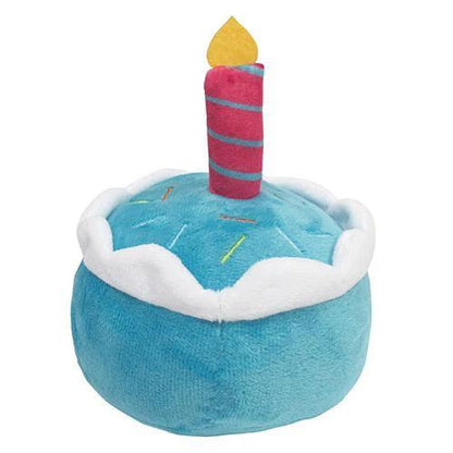 Foufou Dog Plush Birthday Cake Dog Toy Blue - Blue - Dog Toys - FouFou Dog - PetMax Canada