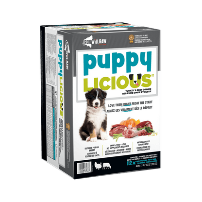 Iron Will Raw Puppylicious Complete Turkey & Beef - 5.44 kg - Raw Dog Food - Iron Will Raw - PetMax Canada