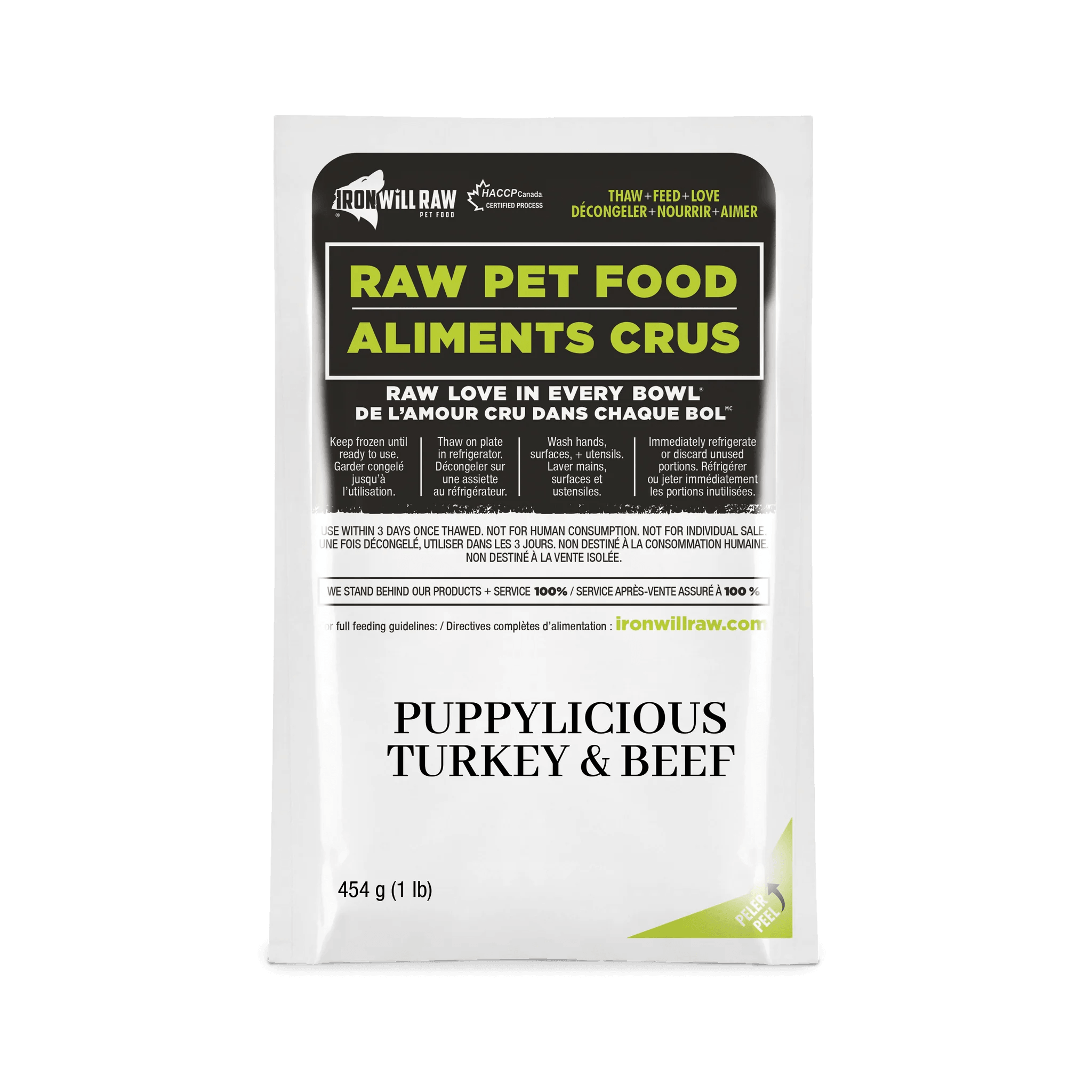 Iron Will Raw Puppylicious Complete Turkey & Beef - 5.44 kg - Raw Dog Food - Iron Will Raw - PetMax Canada