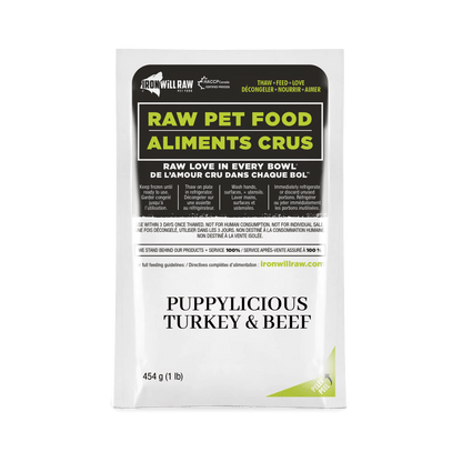 Iron Will Raw Puppylicious Complete Turkey & Beef - 5.44 kg - Raw Dog Food - Iron Will Raw - PetMax Canada