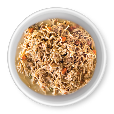 RAWZ Chicken, Chicken Liver & Goat's Milk Stew Canned Dog Food - Bowl of Shredded Stew - RAWZ - PetMax Canada