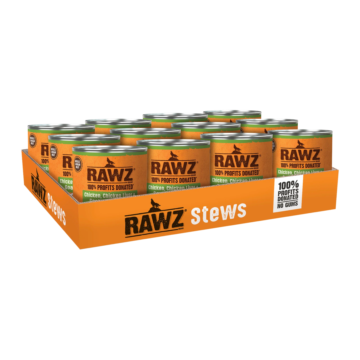 RAWZ Chicken, Chicken Liver & Goat's Milk Stew Canned Dog Food - Case of 12 Cans - RAWZ - PetMax Canada