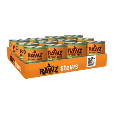 RAWZ Chicken, Chicken Liver & Goat's Milk Stew Canned Dog Food - Case of 12 Cans - RAWZ - PetMax Canada