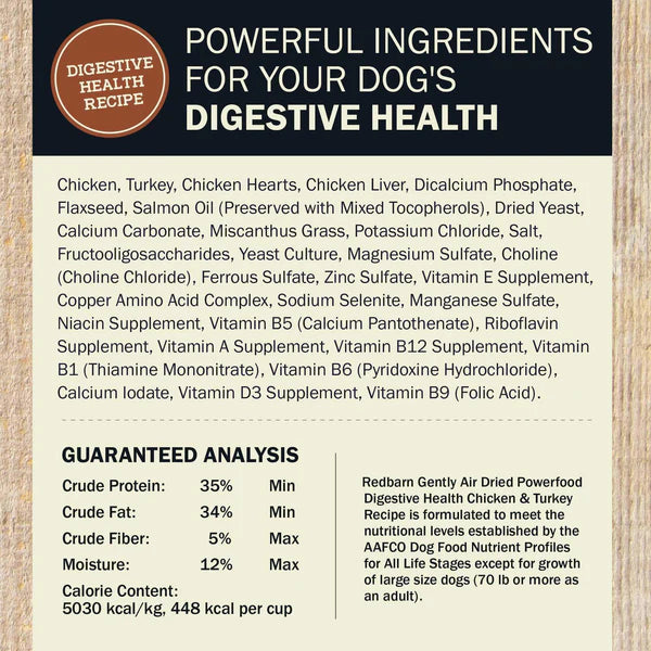 Red Barn Air Dried Gut Health & Digestion Chicken & Turkey Recipe