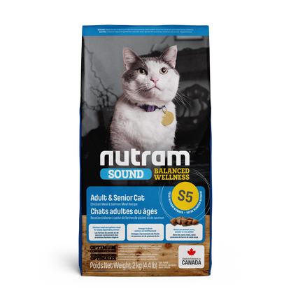 Nutram Cat Sound S5 Adult & Senior Chicken & Salmon