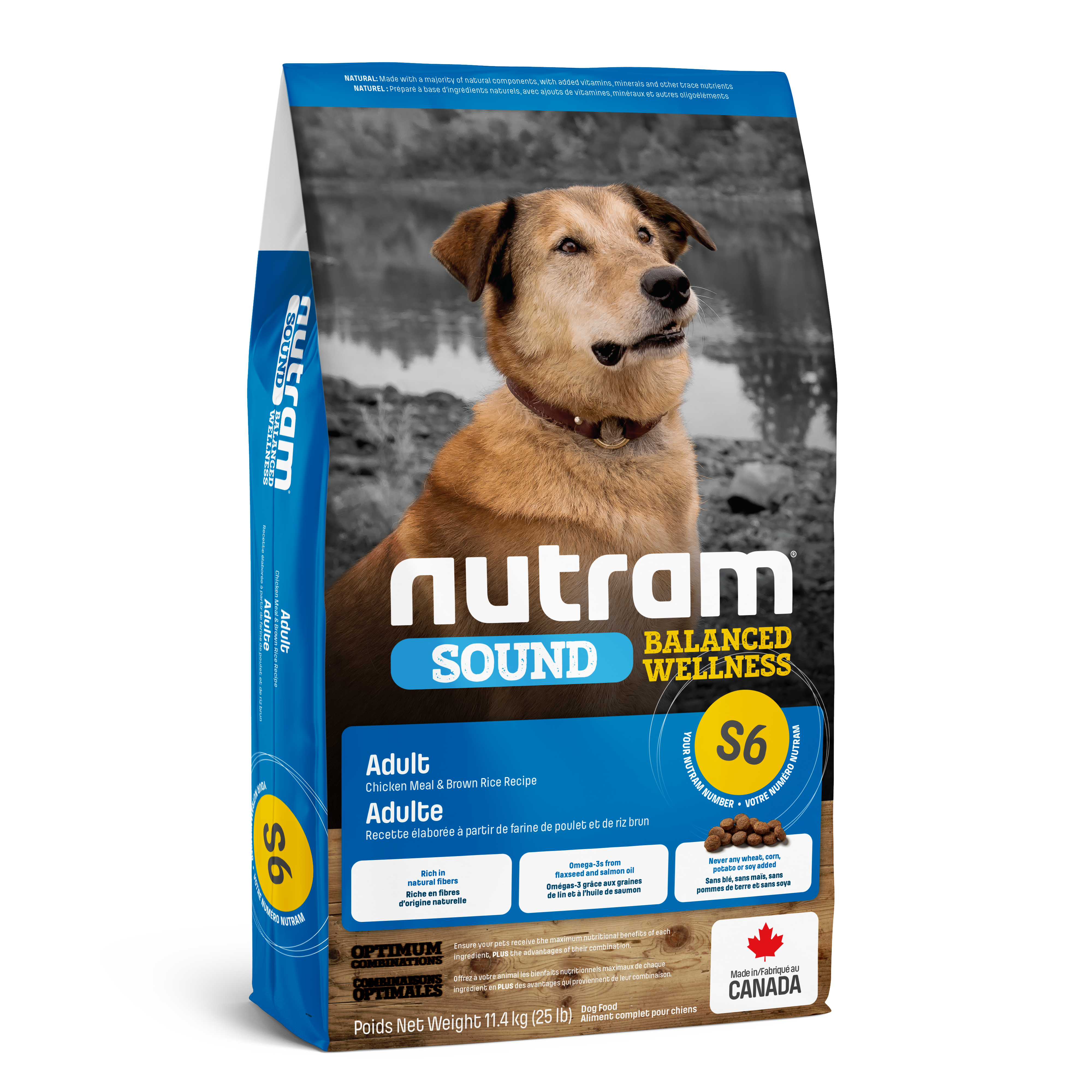 Recette de farine de poulet et de riz brun Nutram Sound Balanced Wellness S6