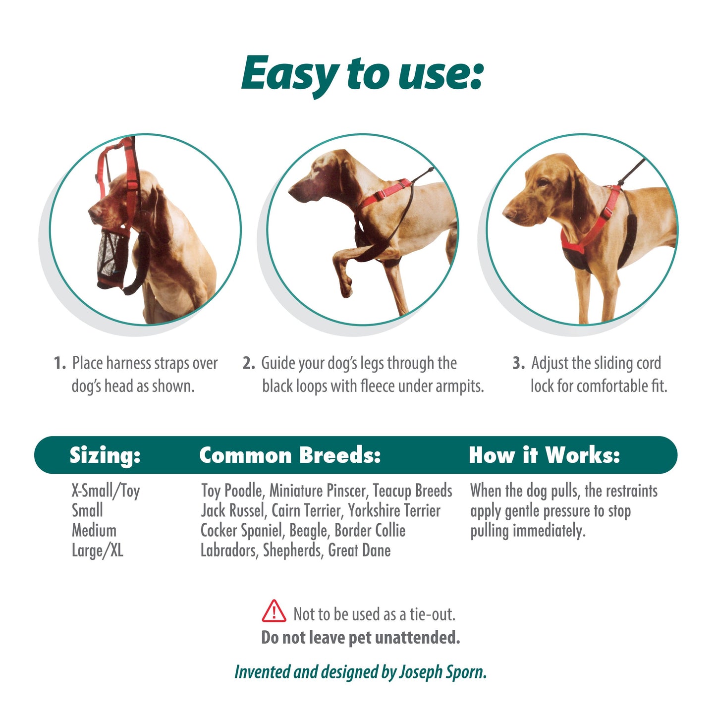 Sporn Non-Pulling Mesh Harness  Harnesses  | PetMax Canada