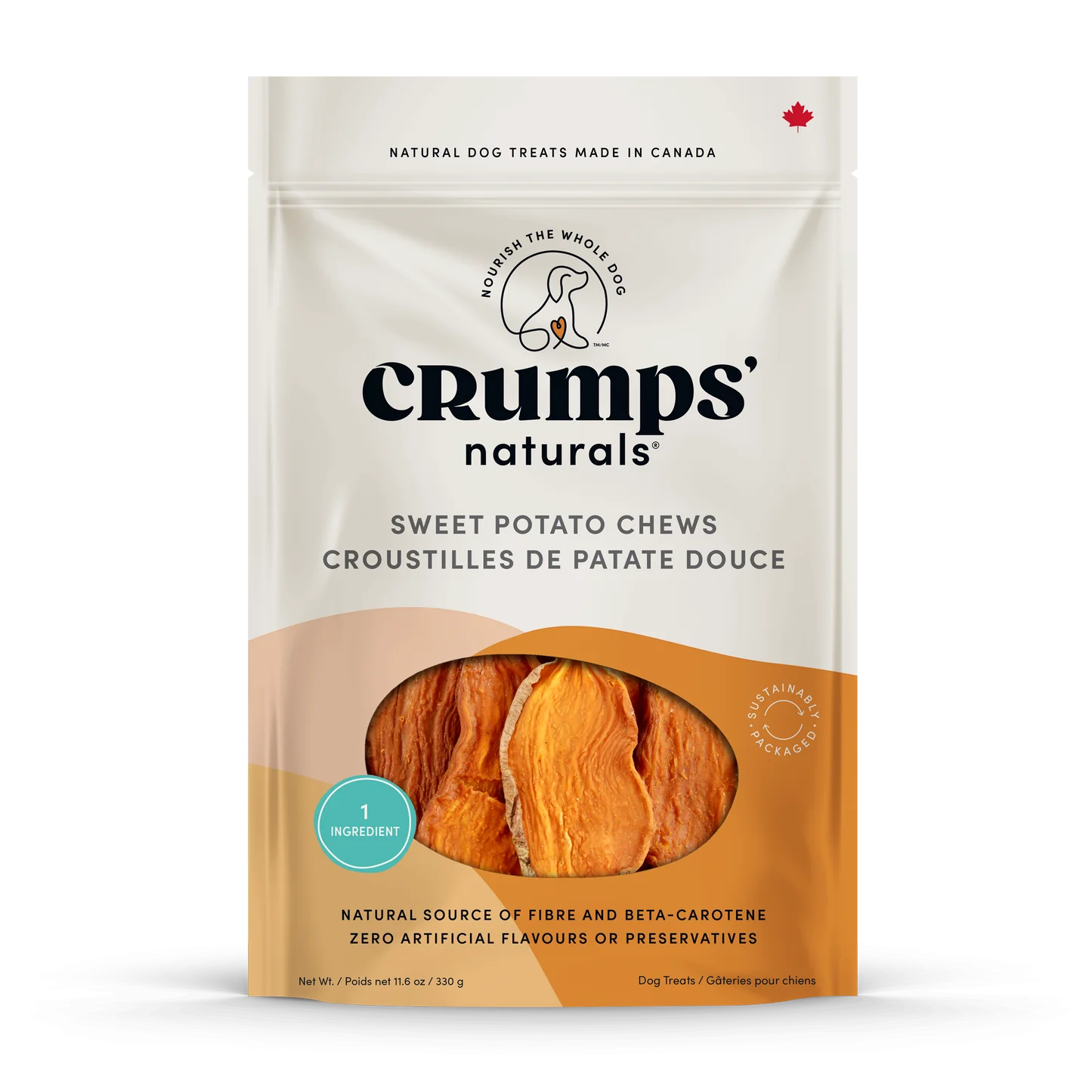 Crumps Naturals Sweet Potato Chews  Dog Treats  | PetMax Canada