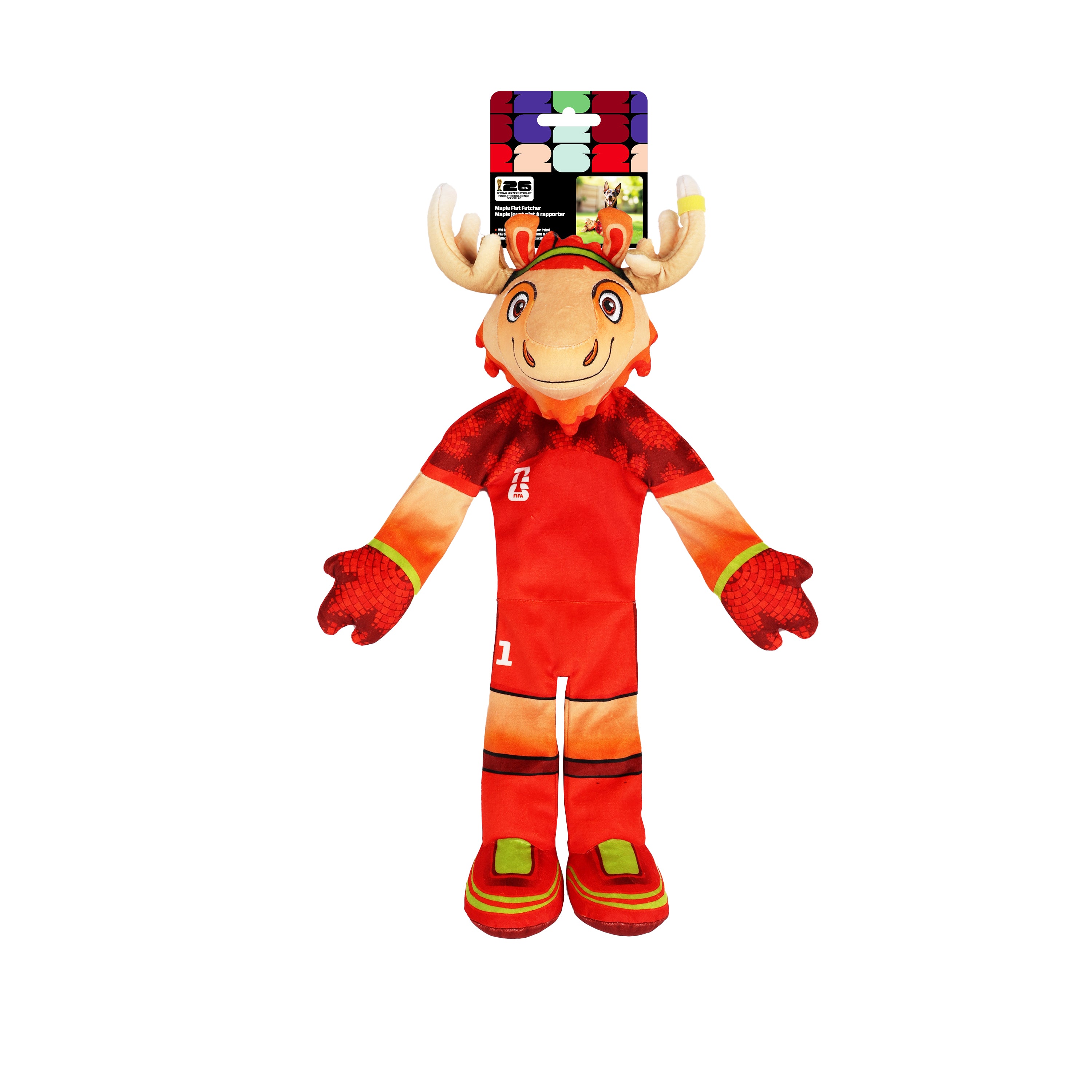 FIFA Canada Mascot Flat Fetcher Dog Toy