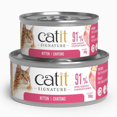 Catit Signature Kitten Chicken Pâté in Bone Broth Wet Cat Food - 85g and 156g cans - Catit - PetMax Canada
