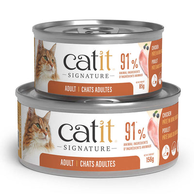 Catit Signature Adult Chicken Pâté in Bone Broth Wet Cat Food - 85g and 156g cans - Catit - PetMax Canada