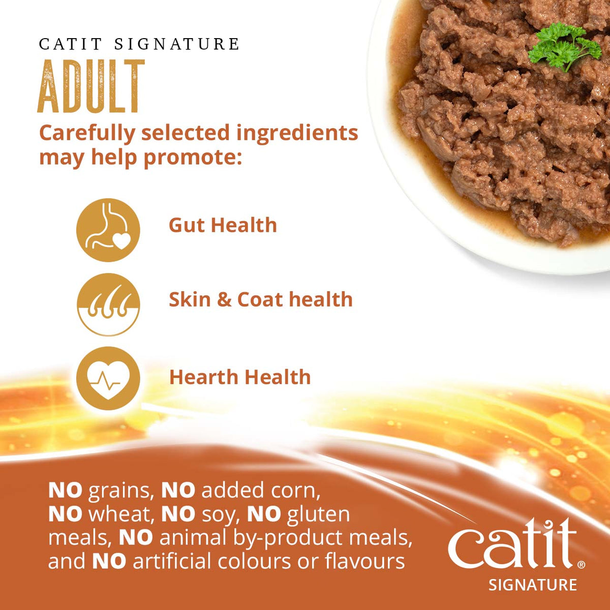 Catit Signature Adult Chicken Pâté in Bone Broth Wet Cat Food - Gut, Skin & Coat and Heart Health Benefits - PetMax Canada