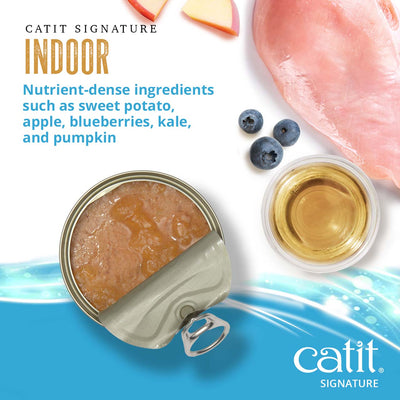 Catit Signature Indoor Chicken & Seafood Pâté in Bone Broth Wet Cat Food - Nutrient-Dense Ingredients in Bone Broth - PetMax Canada