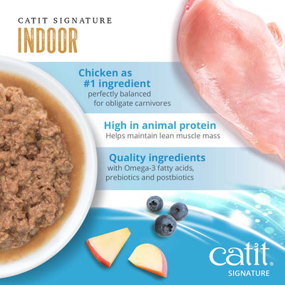 Catit Signature Indoor Chicken & Seafood Pâté in Bone Broth Wet Cat Food - Chicken as #1 Ingredient, High in Animal Protein - PetMax Canada