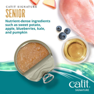Catit Signature Senior Chicken Pâté in Bone Broth Wet Cat Food - Chicken, Bone Broth, Fruit and Vegetable Ingredients - PetMax Canada