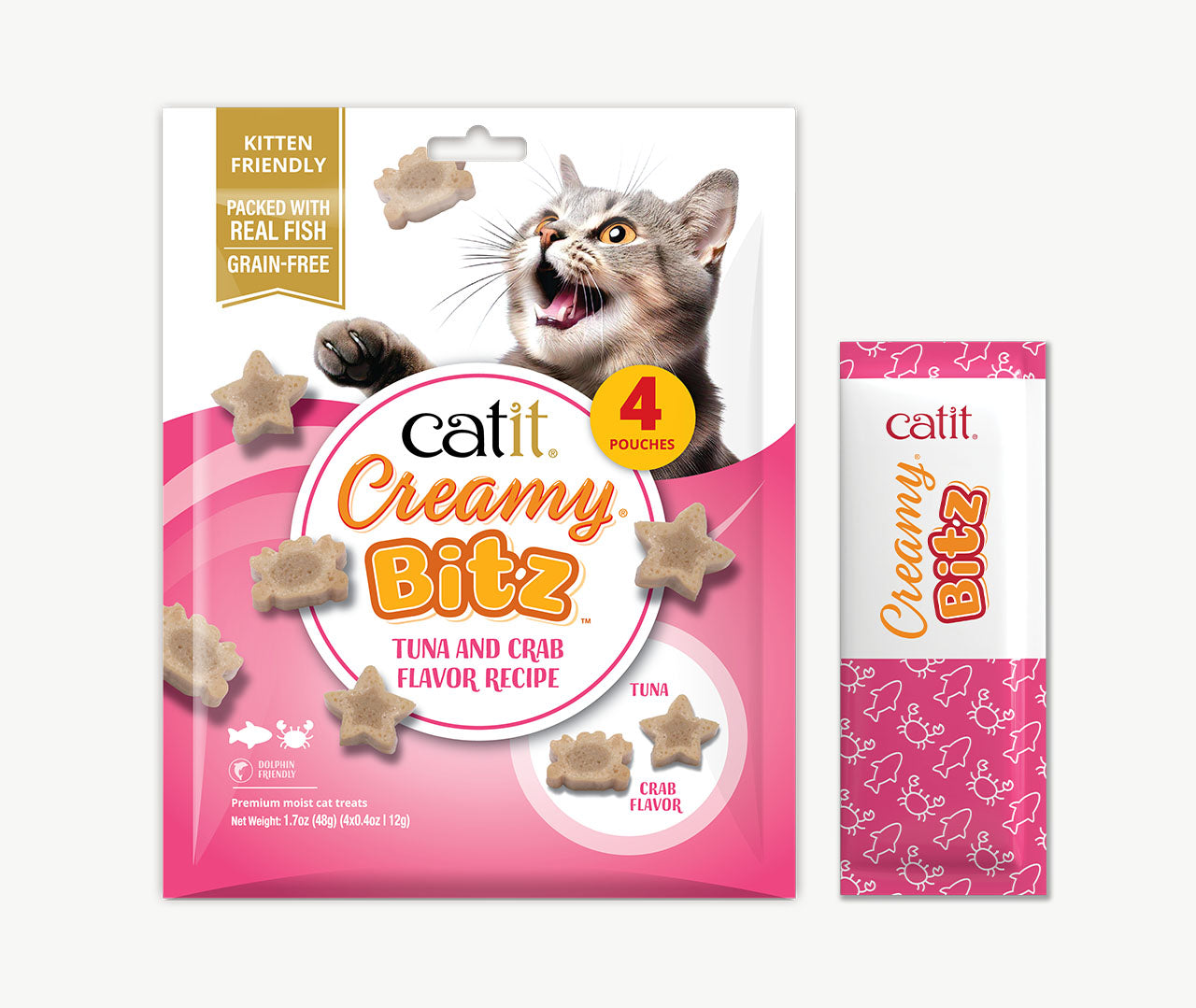 Catit Creamy Blitz Tuna & Crab Soft Cat Treats - Cat Treats - Catit - PetMax Canada