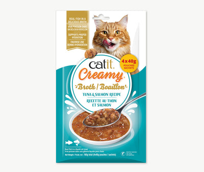 Catit Creamy Broth Tuna & Salmon Cat Treats - Cat Treats - Catit - PetMax Canada