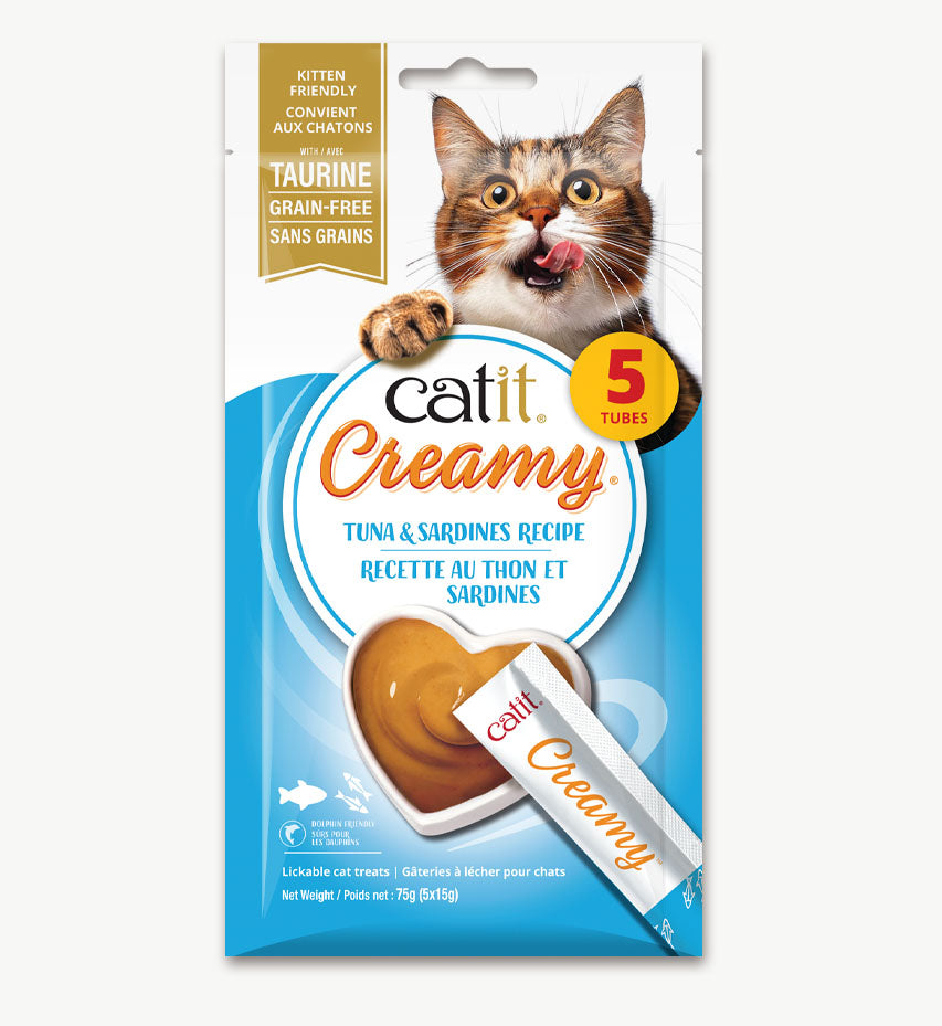 Catit Creamy Lickable Tuna & Sardines Cat Treats - Cat Treats - Catit - PetMax Canada