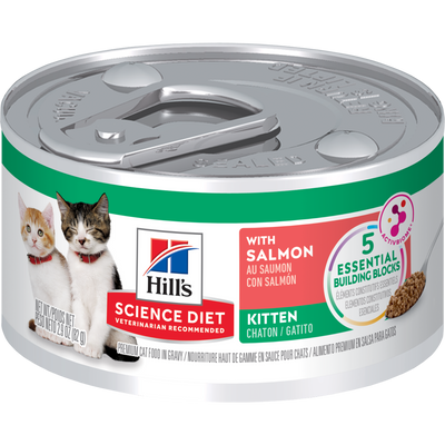 Hill's Science Diet Kitten Savory Salmon Entrée Canned Cat Food - Canned Cat Food - Hill's Science Diet - PetMax Canada