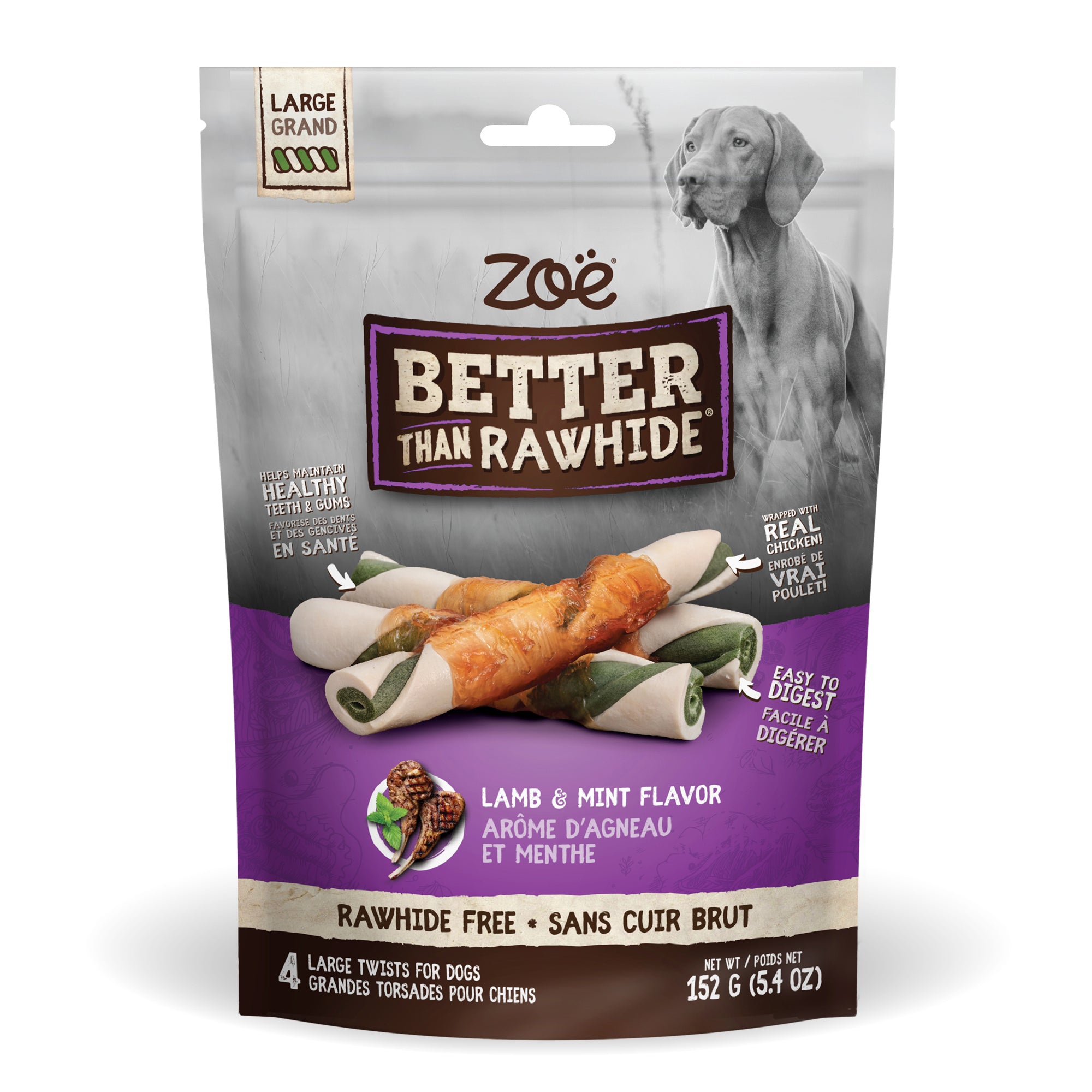 Zoe Better Than Raw Hide Roast Lamb & Mint Flavour