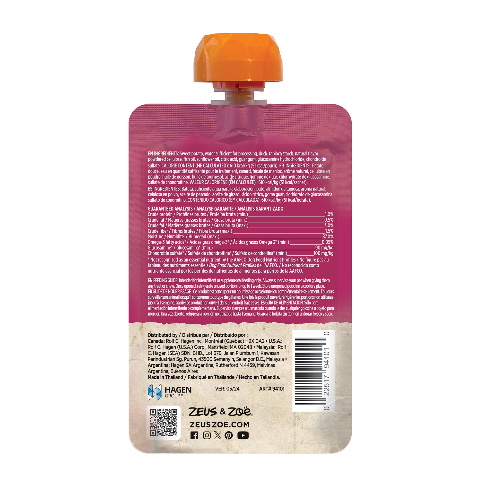 Zoe Licky Snack Sweet Potato & Duck Recipe