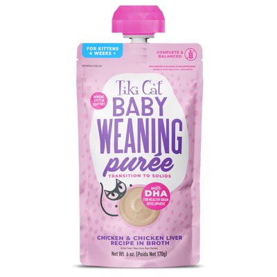 Tiki Baby Cat Weaning Puree Chicken & Chicken Liver Recipe in Broth