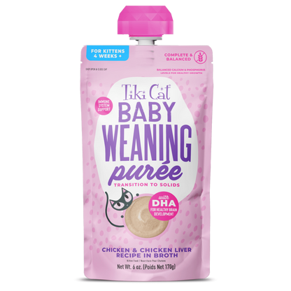 Tiki Baby Cat Weaning Puree Chicken & Chicken Liver Recipe in Broth