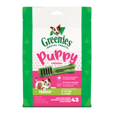 Greenies Puppy Teenie Dental Care Dog Treats - Dog Treats - Greenies - PetMax Canada