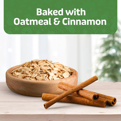 Oatmeal and cinnamon in Blue Buffalo Santa Snacks holiday dog treats - PetMax Canada