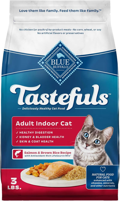 Blue Buffalo Tastefuls Indoor Salmon & Brown Rice Adult Dry Cat Food - Blue Buffalo - PetMax Canada