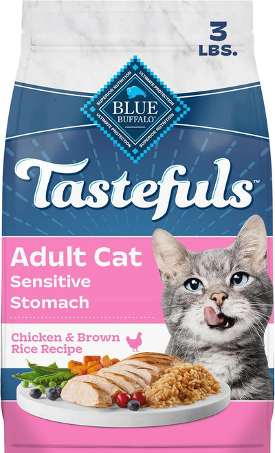 Blue Buffalo Tastefuls Sensitive Stomach Chicken & Brown Rice Adult Dry Cat Food - Blue Buffalo - PetMax Canada