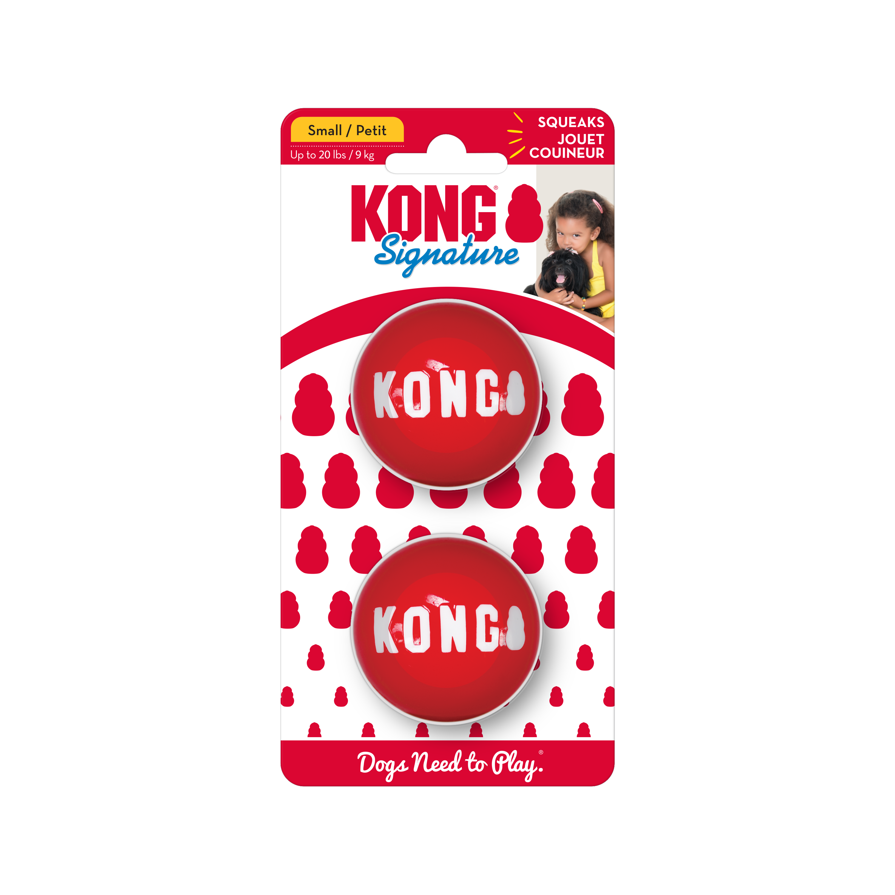 Kong Signature Balls Dog Toy - 2 Pack