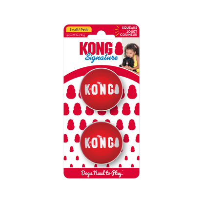 Kong Signature Balls Dog Toy - 2 Pack