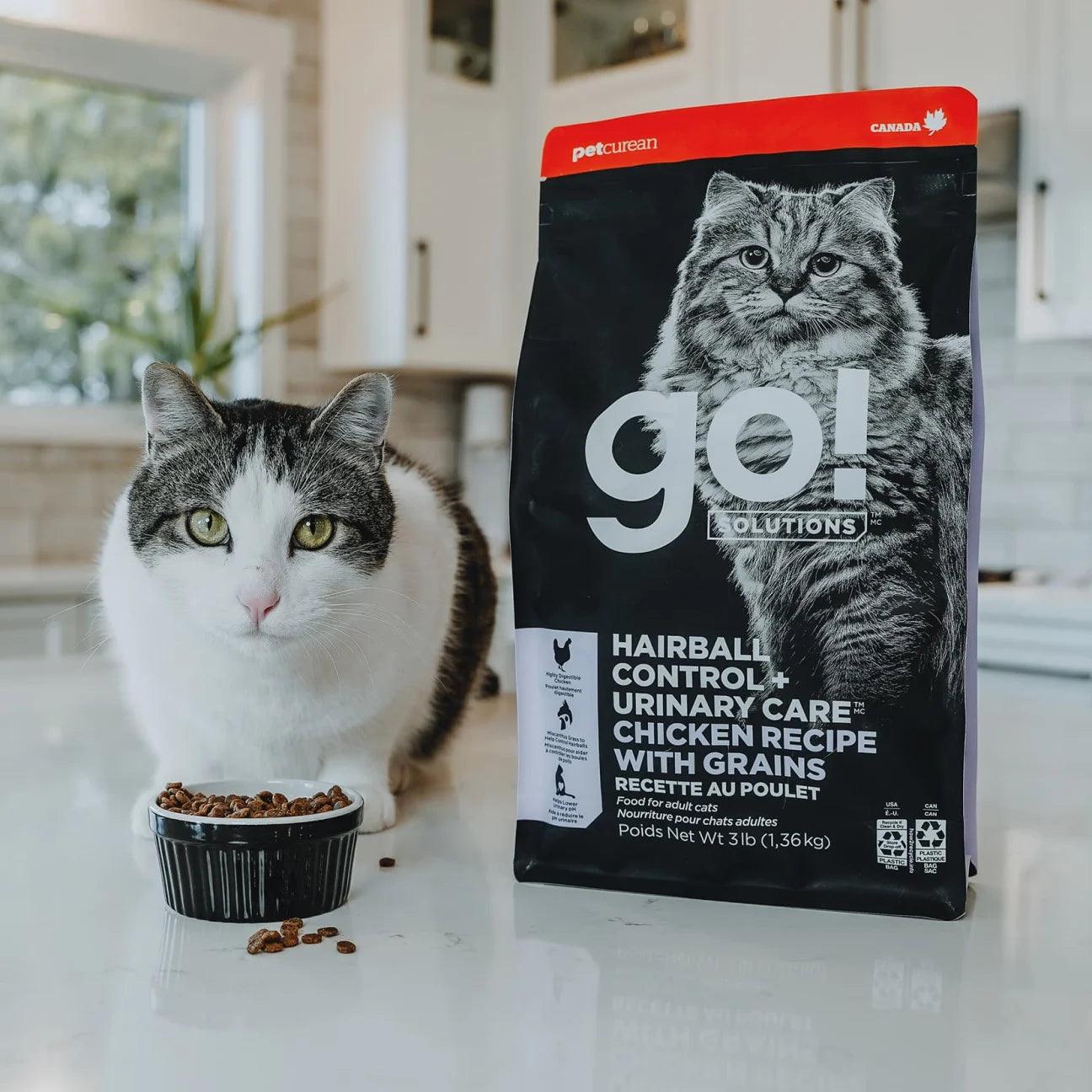 Go! Solutions Hairball & Urinary Care Chicken Recipe With Grains For Cats  Cat Food  | PetMax Canada