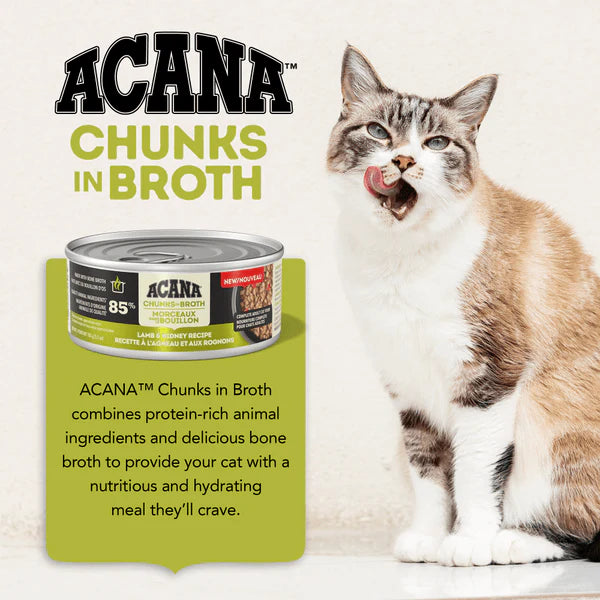 Acana Chunks In Broth Lamb & Kidney Recipe Canned Cat Food