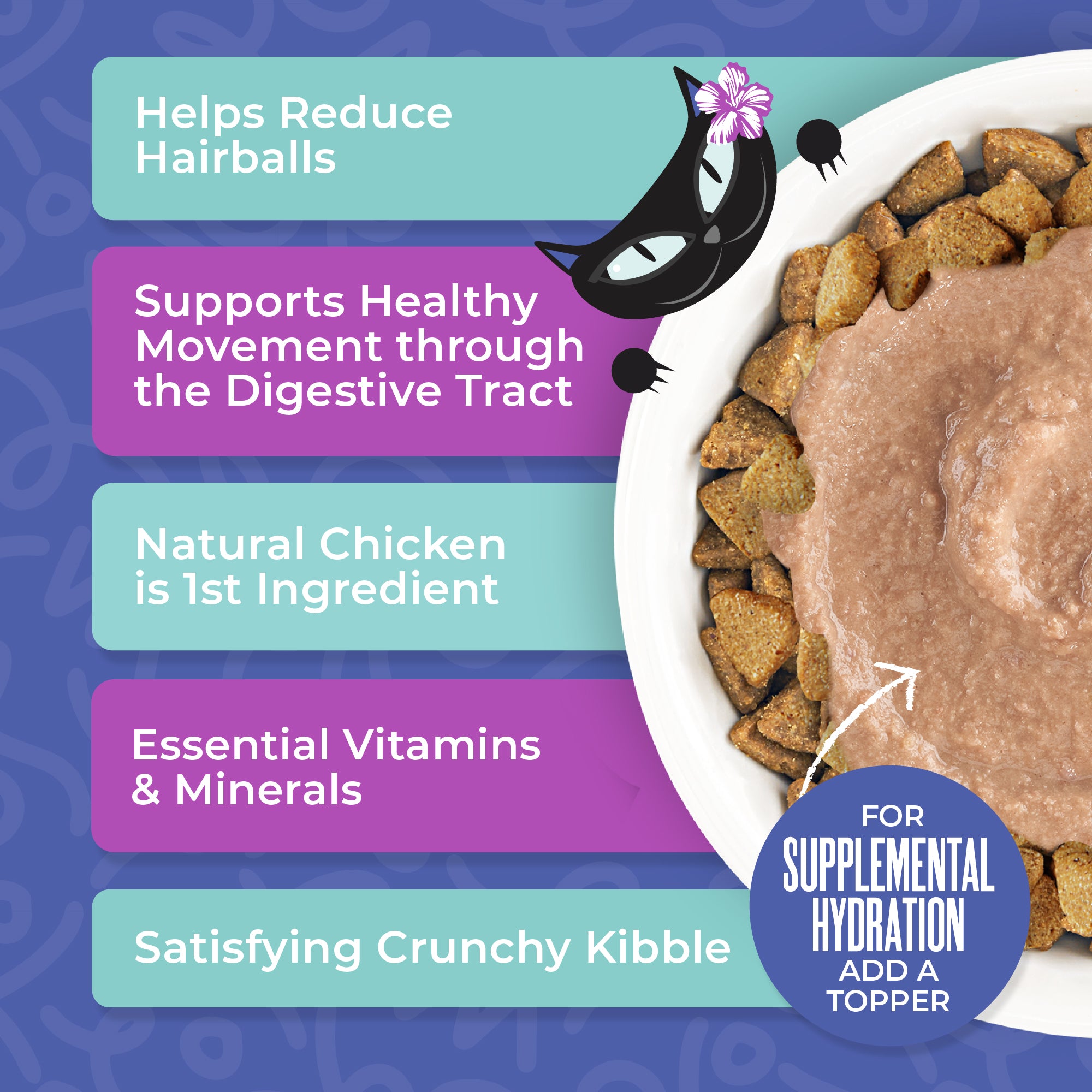 Tiki Cat Born Carnivore Hairball Chicken Recipe Dry Cat Food - Product Highlights 3 - Tiki Cat - PetMax Canada