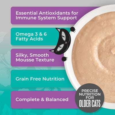 Tiki Cat Silver Mousse with Tuna, Mackerel & Pumpkin in Broth Wet Cat Food - Product Highlights 2 - Tiki Cat - PetMax Canada